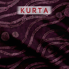 Purple Lily Borscht Satin Linen Fabric unstitch suit set