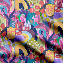 Abstract Blossom Print Fabric