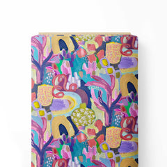 Abstract Blossom Print Fabric