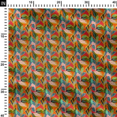 Colorful Arrows Vertical Line Print Fabric