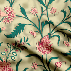 Floral jaal pattern Print Fabric