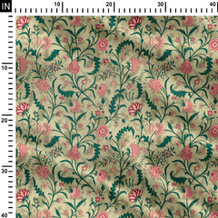 Floral jaal pattern Print Fabric