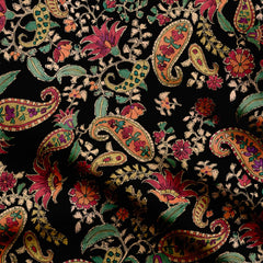 Paisley vector Indian Chinnon Chiffon Fabric