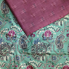 Sea green Paisley Unstitched Suit Set