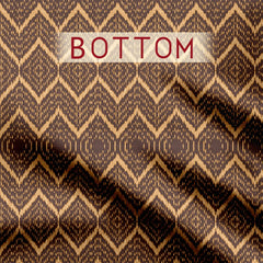 Walnut brown floral Satin Linen Unstitched Suit Set
