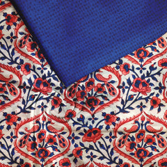Midsummer Colorful Floral Tussar Silk Unstitched Suit Set