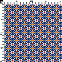 Cotton 1 Meter Ikat Patola Print Fabric