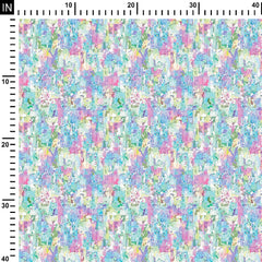 Georgette 1 Meter water paint Print Fabric