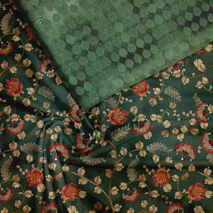 Garden of Vines Silk Satin Fabric unstitch suit set