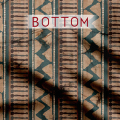 Red Elephant Botanical Satin Linen Fabric unstitch suit set