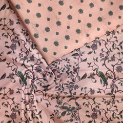 Pink Paradise Kalamkari Muslin Fabric unstitch suit set