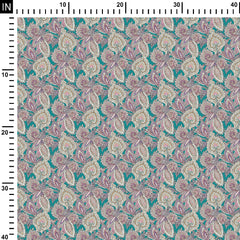 Doodle Paisley Satin Fabric