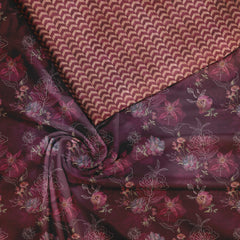 Rubina Bloom Elegance Silk Satin Fabric unstitch suit set