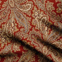 Organza 3 Meters Zari paisley Print Fabric