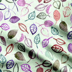 Crepe 3 Meters Leaf paint Print Fabric