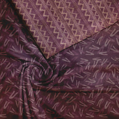 Eggplant Smudge Tussar Silk Fabric unstitch suit set