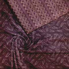 Eggplant Smudge Muslin Fabric unstitch suit set
