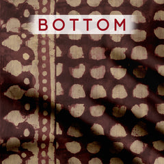Sepia Moola Batik Satin Linen Fabric unstitch suit set