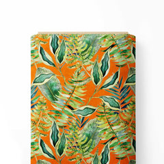 Cotton 1 Meter Tropical leaf Print Fabric