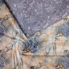 Bisque Marble Tile Unstitched Suit Set