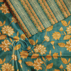 Sunshine Flower Tussar Silk unstitch suit set