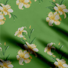 White lilies1 Cotton Fabric