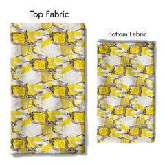 Yellow Brush Effect Silk Satin Fabric Co-Ord Set