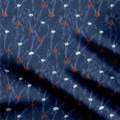 Cotton 3 Meters Blue bandhani Print Fabric