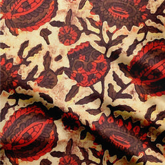 Cotton Satin 2 Meters Dhabu Print Fabric