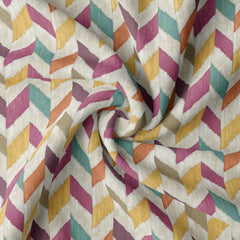 Colorful Arrows Silk Satin Fabric Co-Ord Set