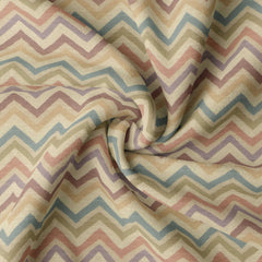 Retro Zigzag Waves Silk Satin Fabric Co-Ord Set