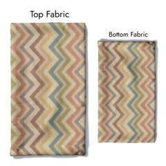 Retro Zigzag Waves Satin Linen Fabric Co-Ord Set