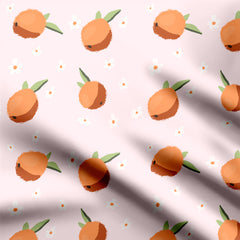 Rayon 1 Meter Oranges Print Fabric