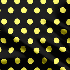 Cotton 2 Meters Polka Dot Yellow Collection Print Fabric