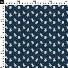 Cotton 1 Meter Halloween Ghosts Print Fabric