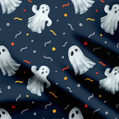 Cotton 1 Meter Halloween Ghosts Print Fabric