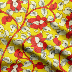 Yellow and red kalamkari-404859, Akshay Gaykwad, All Designs, Chinnon Chiffon, cotton, Cotton Canvas, Cotton Poplin, Cotton Satin, Crepe, Giza Cotton, Kalamkari, Light Chiffon, Modal Satin, Muslin, Natural Crepe, Organic Cotton Bamboo, Organza, Organza Satin, Organza Satin (Polyester), pashmina, Poly Canvas, Poly Cotton, Pure Linen, Rayon, Satin, Satin Linen, Velvet Velure, Viscose Dola Silk, Viscose Georgette-Symplico