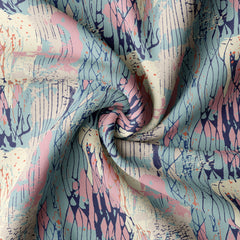 Abstract Design4.0 Satin Linen Fabric Co-Ord Set