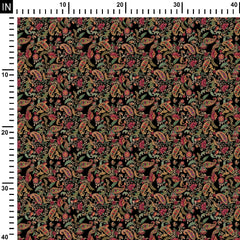 Modal Satin 3 Meters Paisley vector Indian Print Fabric