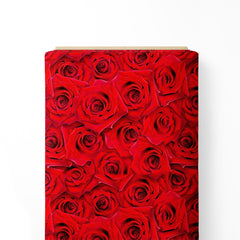 Satin 5 Meters Red Rose0.2 Print Fabric