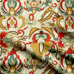 Muslin 1 Meter Tile Effect Print Fabric