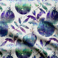 Cotton Poplin 1 Meter Balls and leafs Print Fabric