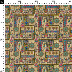 Modern Mosaic Modal Satin Fabric