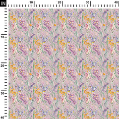 Georgette 1 Meter Tropical Botanical Print Fabric