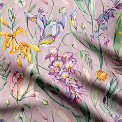 Georgette 1 Meter Tropical Botanical Print Fabric