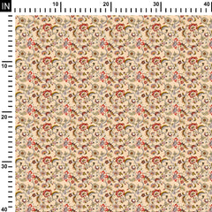 Crepe 1 Meter Japanese Floral Print Fabric