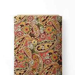 Multi Color Paisley Crepe Fabric