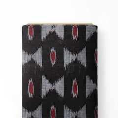 Ikat Orissa Mankatas Black Print Fabric