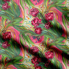 Floral Paintings Chiffon