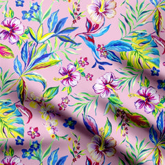 Tropical flower pattern-42024, Akshay Gaykwad, All Designs, Chinnon Chiffon, cotton, Cotton Canvas, Cotton Poplin, Cotton Satin, Crepe, FEATURED ARTIST DESIGNS, Giza Cotton, Light Chiffon, Modal Satin, Muslin, Natural Crepe, Organic Cotton Bamboo, Organza, Organza Satin, pashmina, Poly Canvas, Poly Cotton, Pure Linen, Rayon, Satin, Satin Linen, Velvet Velure, Viscose Dola Silk, Viscose Georgette-Symplico